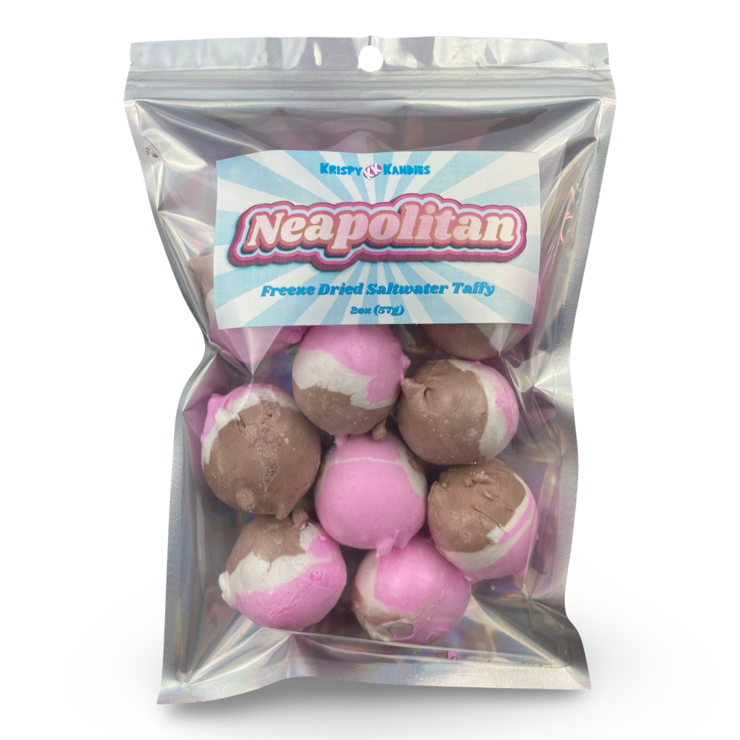 Freeze Dried Neapolitan Saltwater Taffy Krispy Kandies