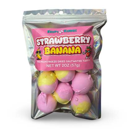 Freeze Dried Strawberry Banana Saltwater Taffy