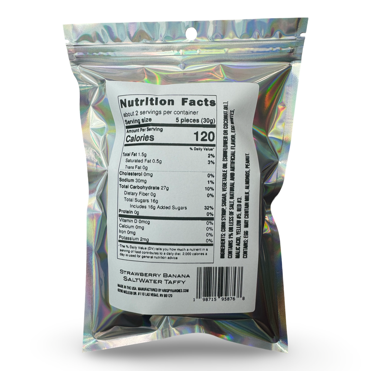 Freeze Dried Strawberry Banana Saltwater Taffy back